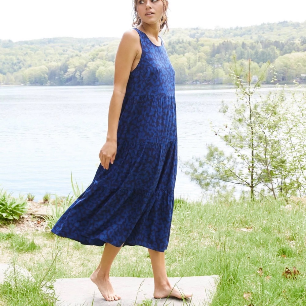 A New Day Blue Leopard Dress - Picture 2 of 4